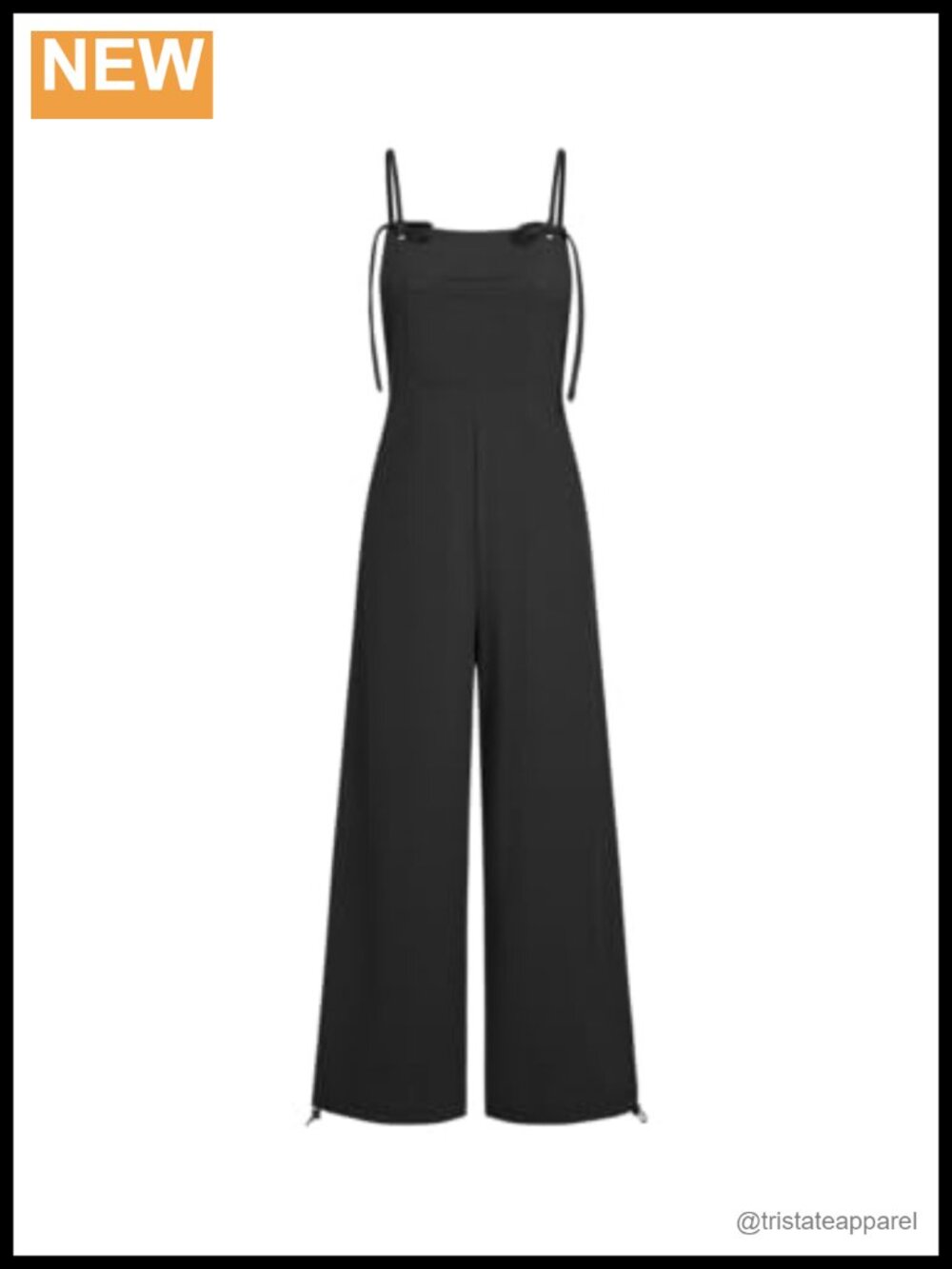 Wide Leg Overalls Sleeveless Adjustable Strap Jumpsuit with Pockets